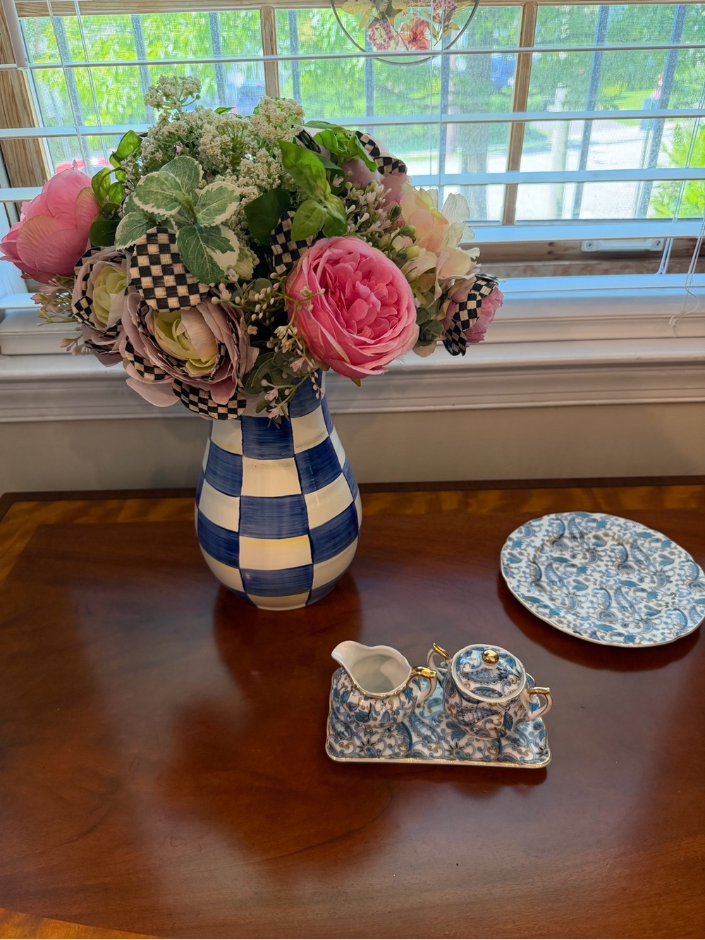 Vintage Lefton Small Sugar and Creamer on Tray